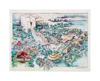 Jurassic Park | Dan Goozee Signed Original Universal Studios Ride Concept Art