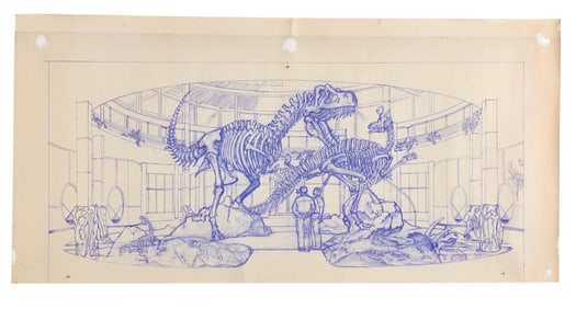 Jurassic Park | Tom Cranham Visitors Center Lobby Concept Art