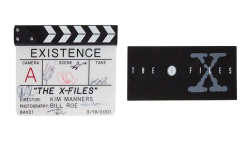 The X-Files | Cast-Signed "Existence" Clapperboard and Window Card