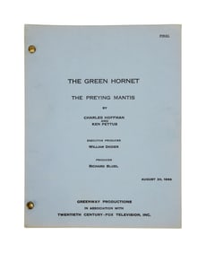 The Green Hornet | "The Preying Mantis" Original Script