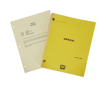 Speed | Original Script with Revision Pages and Shooting Schedule