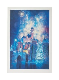 Disneyland | Dan Goozee Signed Limited-Edition Disneyland Holiday Fireworks Print