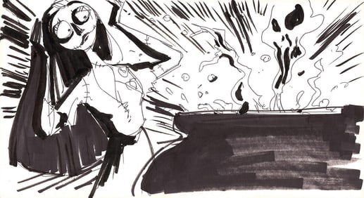 The Nightmare Before Christmas | "Sally" Storyboard Artwork (B)