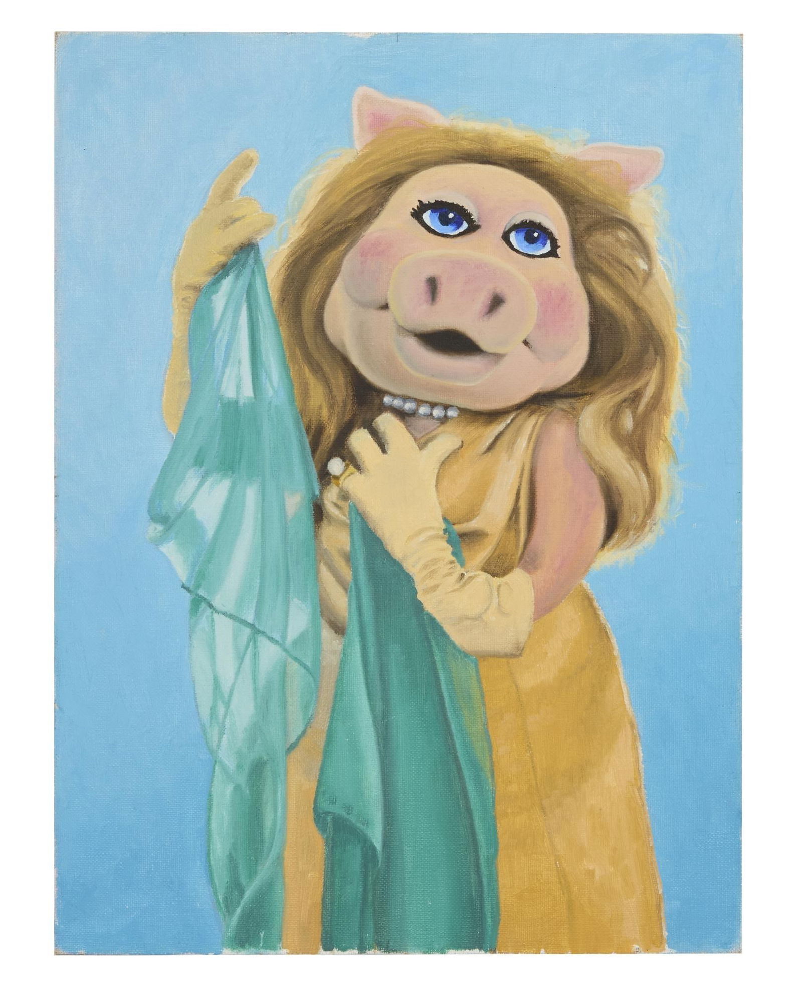 The Muppets | 1979 Hand-Painted "Miss Piggy" Portrait (1 of 3)