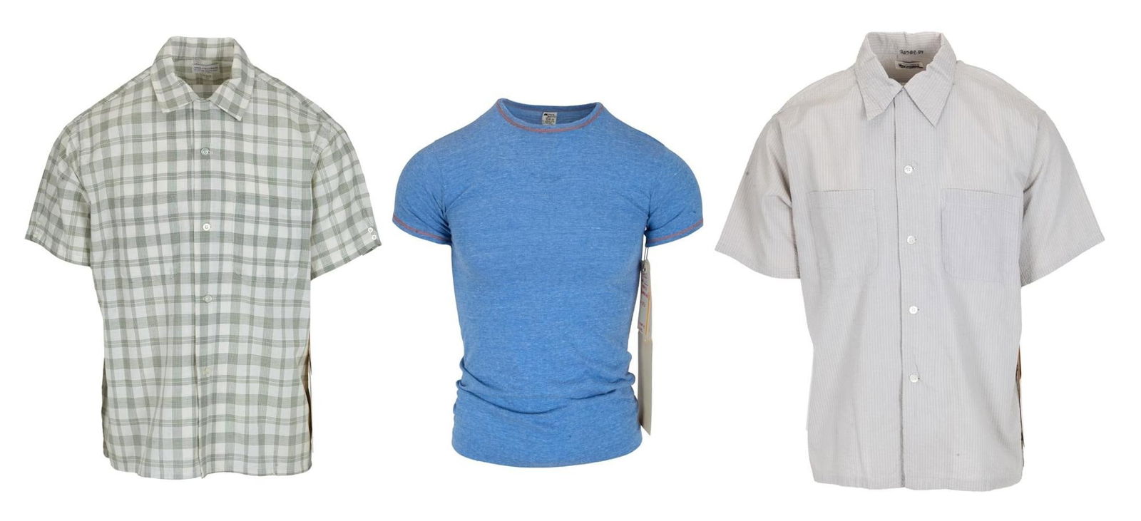 Secondhand Lions | Costume Shirts for Haley Joel Osmet, Robert Duvall, and Michael Caine: Three shirts for the principal actors of the film Secondhand Lions (New Line, 2003) - Haley Joel Osmet (Walter Caldwell), Robert Duvall (Hub McCann), Michael Caine (Garth McCann). Osmet'