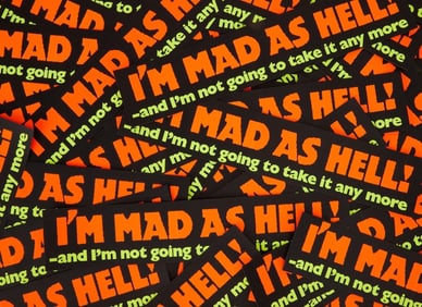 Paddy Chayefsky | Group of "I'm Mad as Hell..." Bumperstickers