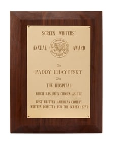 Paddy Chayefsky | 1971 Writers' Guild Award for "The Hospital"