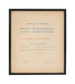 Paddy Chayefsky | 1958 Venice Film Festival Certificate for "The Goddess"