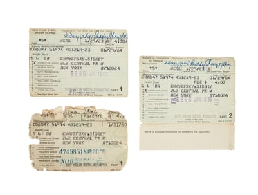 Paddy Chayefsky | Three Signed Driver's Licenses