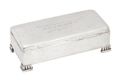 Paddy Chayefsky | Engraved Sterling Silver Cigarette Case Celebrating Chayefsky's Play "Middle of