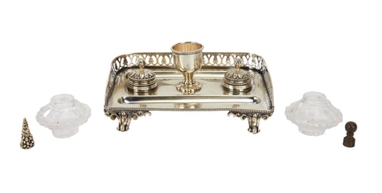 Paddy Chayefsky | Sterling Silver Inkwell Set