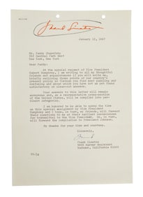 Paddy Chayefsky | 1967 Frank Sinatra Signed Letter