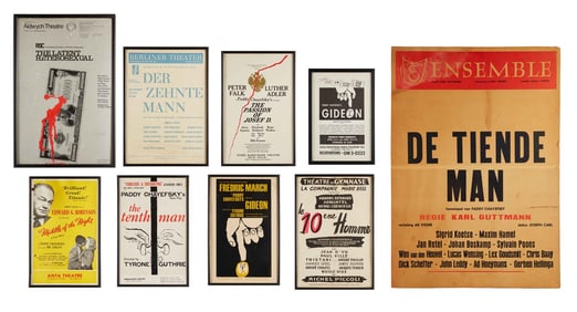 Paddy Chayefsky | Group of Nine Framed Vintage Play Posters