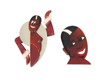 Josephine Baker | Art Deco Bakelite Brooches, Circa 1930s