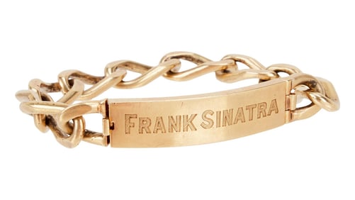 Frank Sinatra | 14K Gold Engraved ID Bracelet