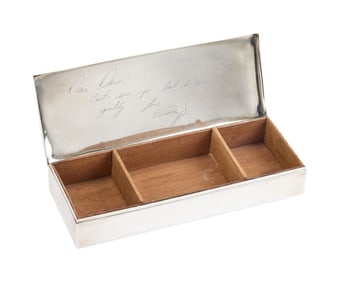 Marilyn Monroe | 1960 Sterling Silver Engraved Cigarette Box Related to "Let's Make Love"