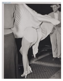Marilyn Monroe | 1955/1970s Black and White Risque Photograph, Tiny Contact Sheet Print, and