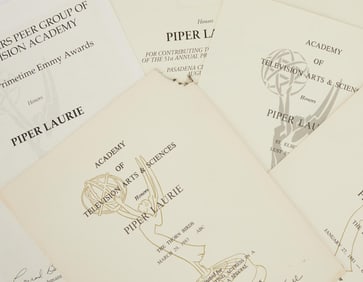 Piper Laurie | Four Emmy Nomination Certificates