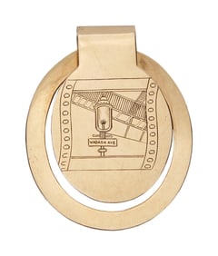 Betty Grable | 1950 14k Gold Money Clip Related to "Wabash Avenue"