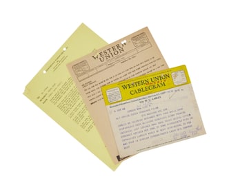 Vivien Leigh | David O. Selznick Telegrams About "Gone With The Wind" Contract