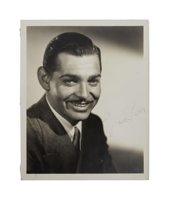 Clark Gable | Circa 1940s Signed Black and White Photograph