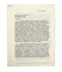 Howard Hawks | Signed "Red River" Contract (I)