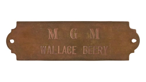 Wallace Beery | Circa 1940s Metro-Goldwyn-Mayer Nameplate