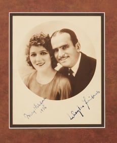 Mary Pickford and Douglas Fairbanks | 1924 Signed Sepia Photograph