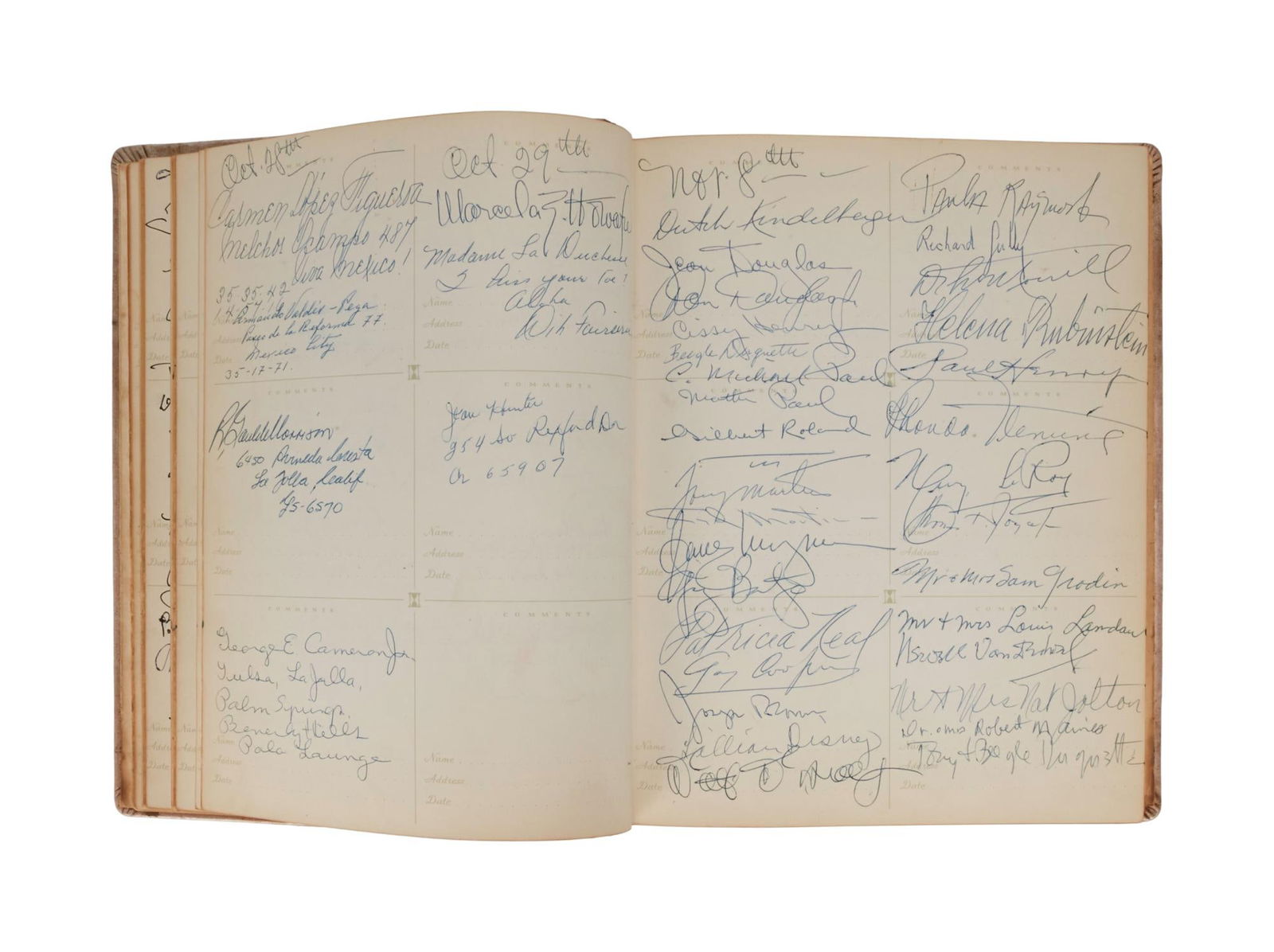 Guest Book | 1950-1966 Signed By Countless A-List Movie Stars (1 of 11)