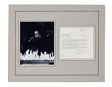 Lon Chaney, Jr. | 1967 Signed Note