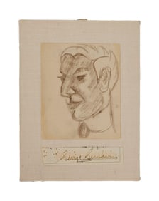 George Gershwin | Circa 1930s Sketch and Signature