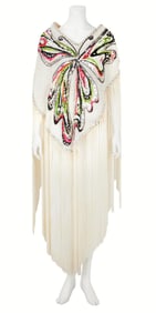 Cher | White Beaded and Fringed Butterfly Blouse and Underpants