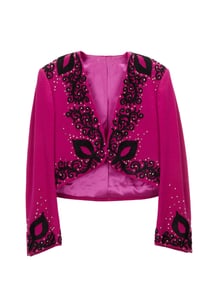 Sonny Bono | Magenta Embellished Bolero Jacket