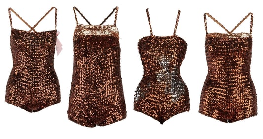 Pennies From Heaven | Bob Mackie-Designed Metallic Sequined Leotards