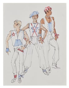 Bob Mackie | 1984 Costume Design Sketch for The Summer Olympics