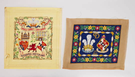 Princess Diana and King Charles III | Wedding Ephemera: A collection of wedding souvenirs and ephemera for the 1981 wedding of Prince Charles ( now King Charles III) to Lady Diana Spencer, Princess of Wales. The collection includes two pieces of