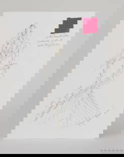 Princess Diana | Contemporary Elizabeth Emanuel Shocking Pink Gown Fashion Illustration: This is a signed contemporary fashion illustration by Elizabeth Emanuel of Princess Diana's 1981 shocking pink ruffled evening gown worn for a ball two days before her wedding to Prince Charles (