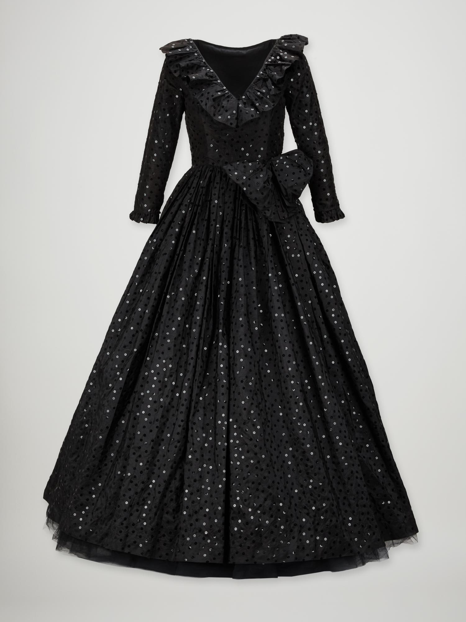 Princess Diana | Emanuels 1981 Black Taffeta Evening Gown