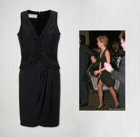Princess Diana | Photographed 1995 Catherine Walker Black Cocktail Dress