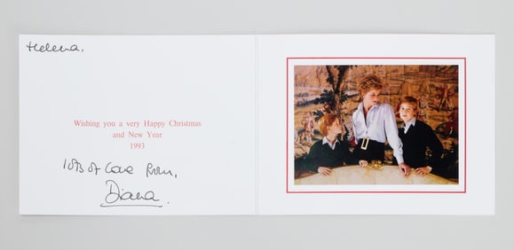 Princess Diana | 1993 Signed Holiday Card