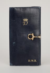 Princess Diana | Leather Wallet with Monogram and Coronet, Gift to Staff