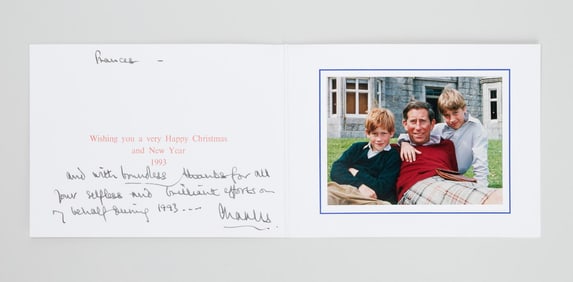 King Charles III | 1993 Signed Holiday Card