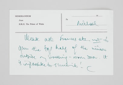 King Charles III | Handwritten Memorandum