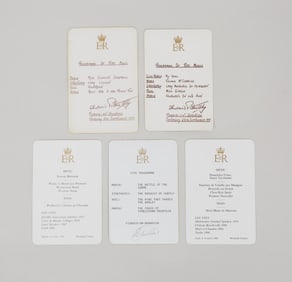 Queen Elizabeth II | 1970 - 1980 Windsor Castle Program Schedule Cards