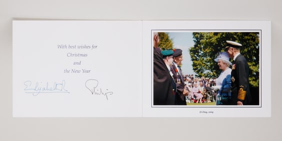Queen Elizabeth II and Prince Philip | 2004 Signed Holiday Card