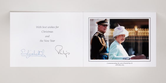 Queen Elizabeth II and Prince Philip | 2005 Signed Holiday Card