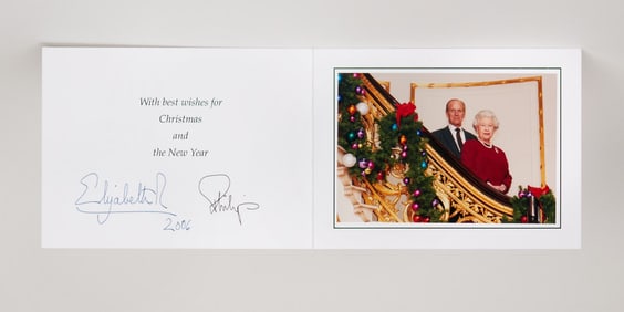 Queen Elizabeth II and Prince Philip | 2006 Signed Holiday Card