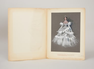 Princess Margaret | Victor Stiebel Signed Evening Gown Fashion Illustration