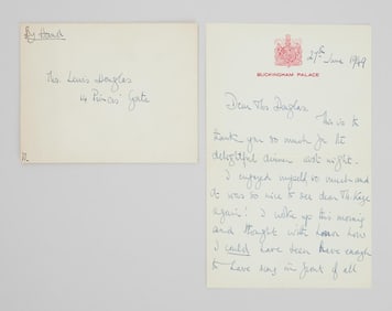 Princess Margaret | 1949 Handwritten Letter to Sharman Douglas