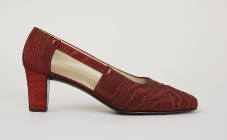 Duchess Of Windsor | Roger Vivier Brown Silk Moire Court Shoes